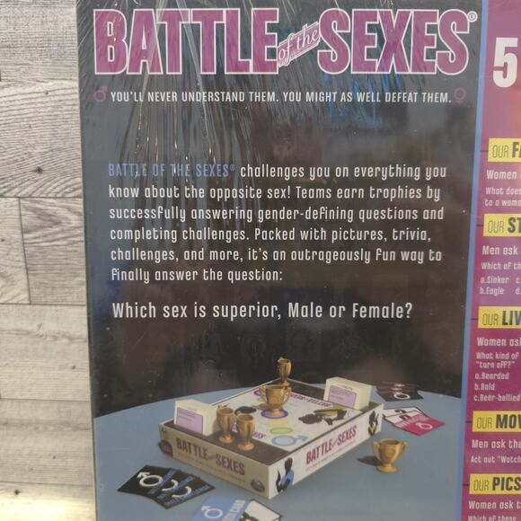 BATTLE OF THE SEXES Adult Board Game by Spin Master Party Game NEW SEALED NIB - Picture 9 of 13